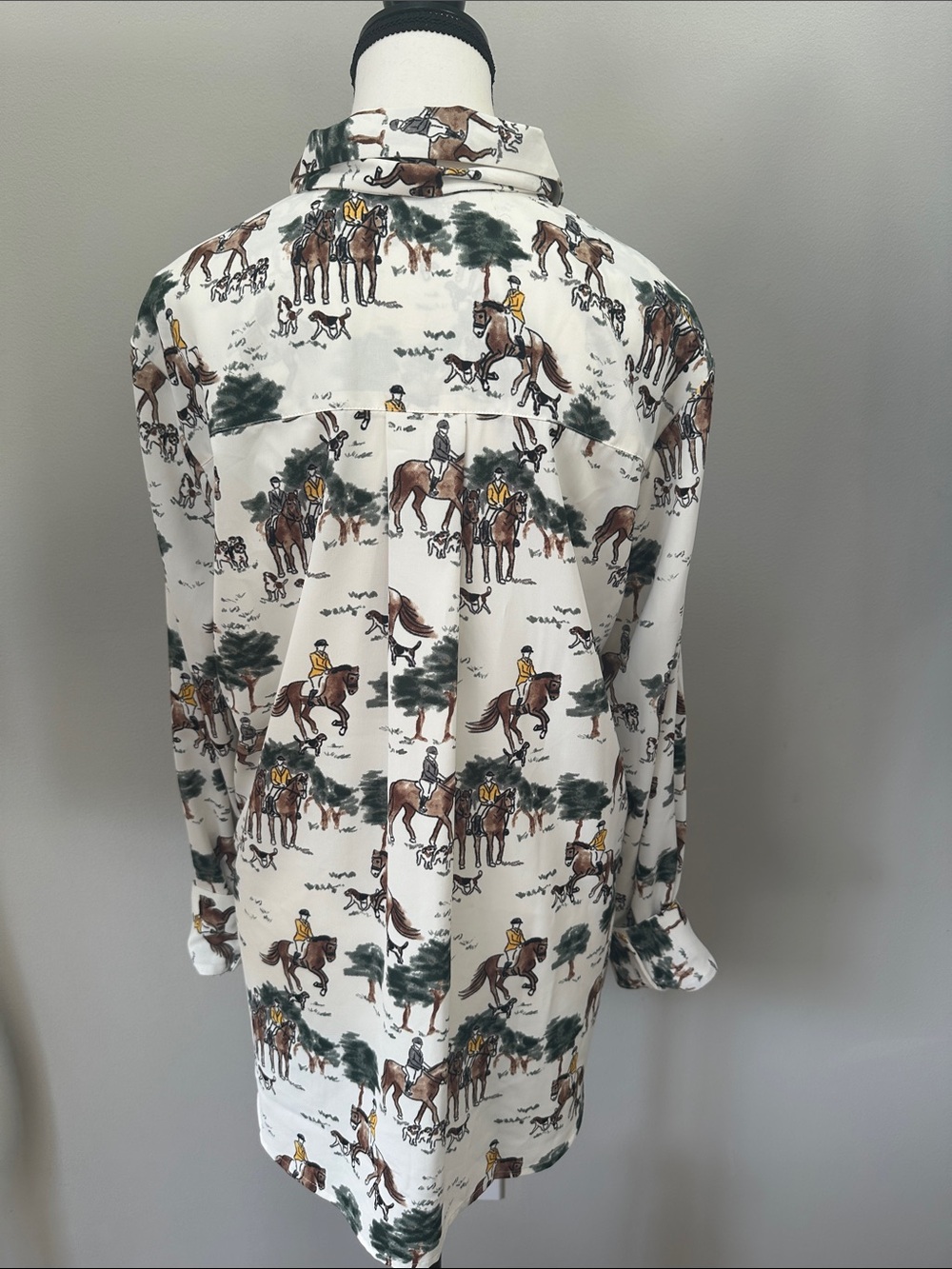 Studio Park x Shawn Killinger Horse & Hounds Equestrian Top NEW! Oversized - Picture 7 of 10